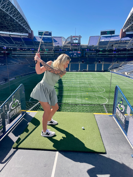 Photo Of Swinging Golf Clubs From the Stands!