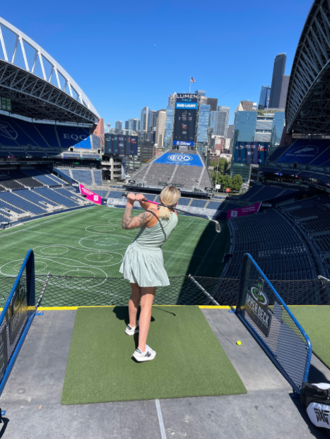 Photo Of Swinging Golf Clubs From the Stands!