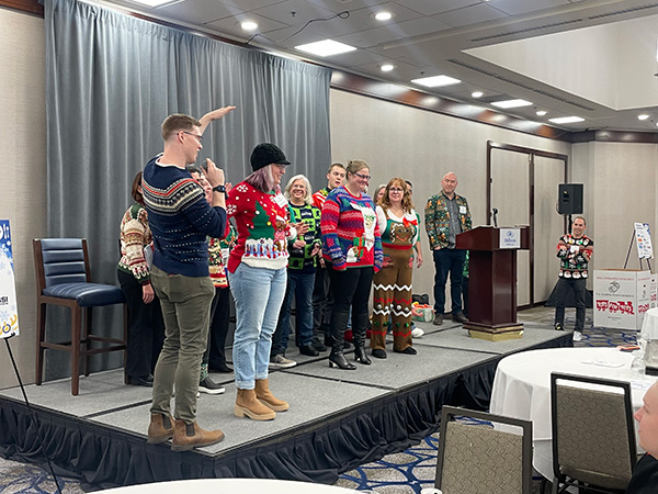 Fun and Games at holiday luncheon & annual meeting at the Hilton Bellevue
